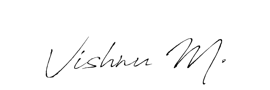 Also You can easily find your signature by using the search form. We will create Vishnu M. name handwritten signature images for you free of cost using Antro_Vectra sign style. Vishnu M. signature style 6 images and pictures png