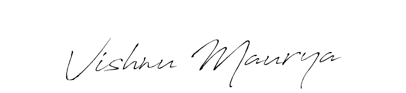 Design your own signature with our free online signature maker. With this signature software, you can create a handwritten (Antro_Vectra) signature for name Vishnu Maurya. Vishnu Maurya signature style 6 images and pictures png