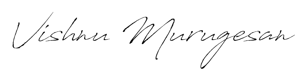 The Antro_Vectra typeface gives name Vishnu Murugesan a refined look. Suitable for certificates, diplomas, and official verification. Vishnu Murugesan signature style 6 images and pictures png
