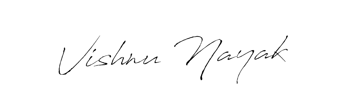 Create a beautiful signature design for name Vishnu Nayak. With this signature (Antro_Vectra) fonts, you can make a handwritten signature for free. Vishnu Nayak signature style 6 images and pictures png