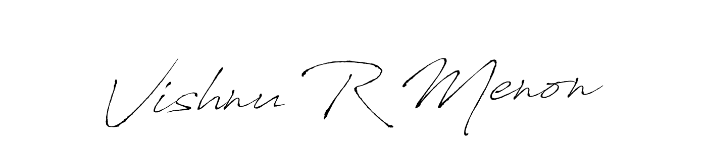 Create a beautiful signature design for name Vishnu R Menon. With this signature (Antro_Vectra) fonts, you can make a handwritten signature for free. Vishnu R Menon signature style 6 images and pictures png