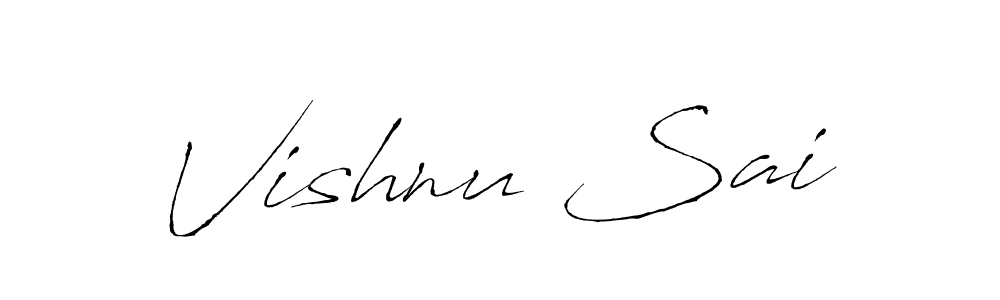 Make a beautiful signature design for name Vishnu Sai. With this signature (Antro_Vectra) style, you can create a handwritten signature for free. Vishnu Sai signature style 6 images and pictures png