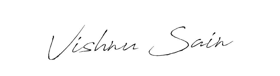 Vishnu Sain stylish signature style. Best Handwritten Sign (Antro_Vectra) for my name. Handwritten Signature Collection Ideas for my name Vishnu Sain. Vishnu Sain signature style 6 images and pictures png