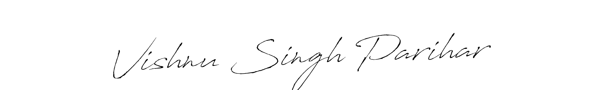 This is the best signature style for the Vishnu Singh Parihar name. Also you like these signature font (Antro_Vectra). Mix name signature. Vishnu Singh Parihar signature style 6 images and pictures png
