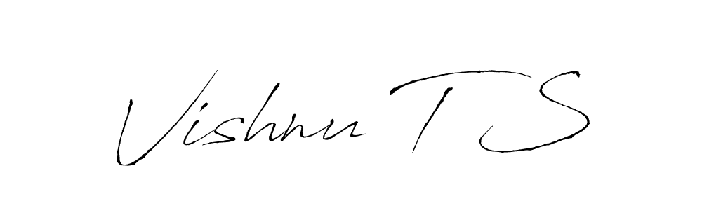 Make a beautiful signature design for name Vishnu T S. With this signature (Antro_Vectra) style, you can create a handwritten signature for free. Vishnu T S signature style 6 images and pictures png