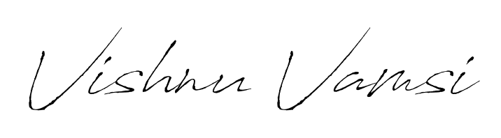 If you are searching for the best signature style for your name Vishnu Vamsi, here we have designed multiple signature styles using Antro_Vectra. Vishnu Vamsi signature style 6 images and pictures png
