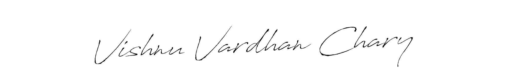 You should practise on your own different ways (Antro_Vectra) to write your name (Vishnu Vardhan Chary) in signature. don't let someone else do it for you. Vishnu Vardhan Chary signature style 6 images and pictures png