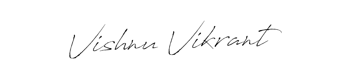 Antro_Vectra is a professional signature style that is perfect for those who want to add a touch of class to their signature. It is also a great choice for those who want to make their signature more unique. Get Vishnu Vikrant name to fancy signature for free. Vishnu Vikrant signature style 6 images and pictures png