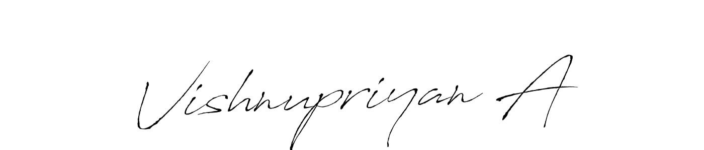 Vishnupriyan A stylish signature style. Best Handwritten Sign (Antro_Vectra) for my name. Handwritten Signature Collection Ideas for my name Vishnupriyan A. Vishnupriyan A signature style 6 images and pictures png