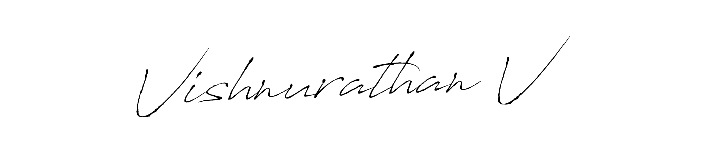 The best way (Antro_Vectra) to make a short signature is to pick only two or three words in your name. The name Vishnurathan V include a total of six letters. For converting this name. Vishnurathan V signature style 6 images and pictures png