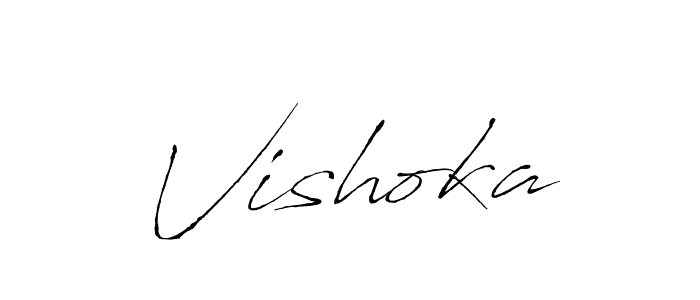 Vishoka stylish signature style. Best Handwritten Sign (Antro_Vectra) for my name. Handwritten Signature Collection Ideas for my name Vishoka. Vishoka signature style 6 images and pictures png