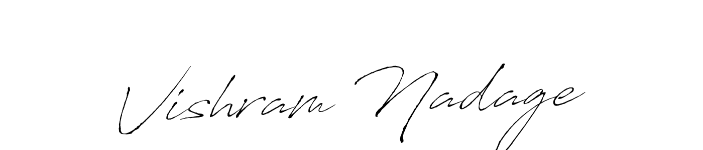 Also You can easily find your signature by using the search form. We will create Vishram Nadage name handwritten signature images for you free of cost using Antro_Vectra sign style. Vishram Nadage signature style 6 images and pictures png