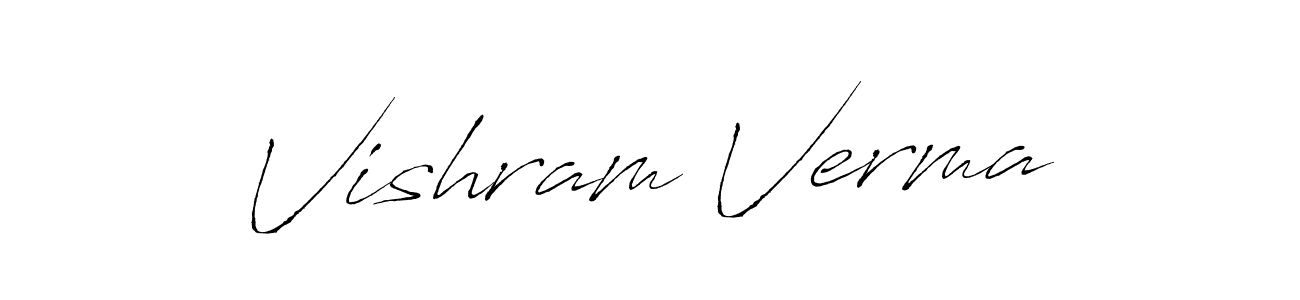 You should practise on your own different ways (Antro_Vectra) to write your name (Vishram Verma) in signature. don't let someone else do it for you. Vishram Verma signature style 6 images and pictures png