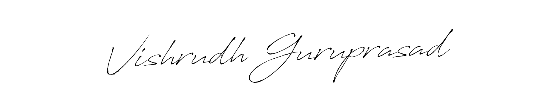 How to make Vishrudh Guruprasad signature? Antro_Vectra is a professional autograph style. Create handwritten signature for Vishrudh Guruprasad name. Vishrudh Guruprasad signature style 6 images and pictures png