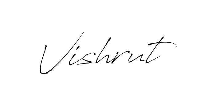 Make a beautiful signature design for name Vishrut. Use this online signature maker to create a handwritten signature for free. Vishrut signature style 6 images and pictures png