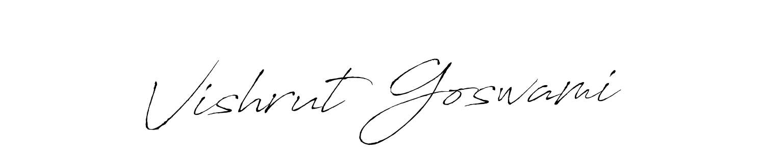 Also we have Vishrut Goswami name is the best signature style. Create professional handwritten signature collection using Antro_Vectra autograph style. Vishrut Goswami signature style 6 images and pictures png