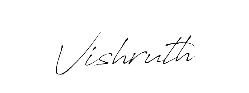 Vishruth stylish signature style. Best Handwritten Sign (Antro_Vectra) for my name. Handwritten Signature Collection Ideas for my name Vishruth. Vishruth signature style 6 images and pictures png