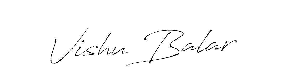 How to make Vishu Balar name signature. Use Antro_Vectra style for creating short signs online. This is the latest handwritten sign. Vishu Balar signature style 6 images and pictures png