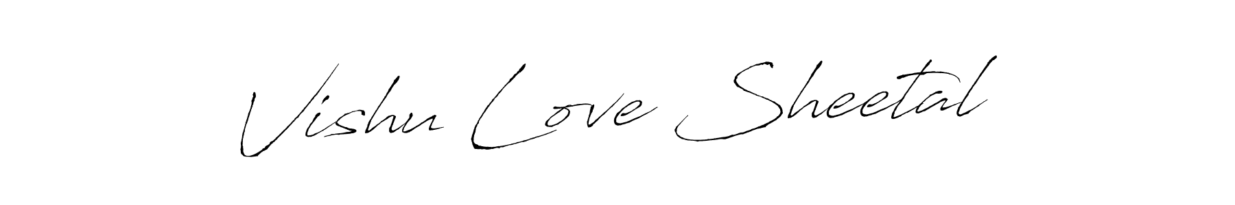 The best way (Antro_Vectra) to make a short signature is to pick only two or three words in your name. The name Vishu Love Sheetal include a total of six letters. For converting this name. Vishu Love Sheetal signature style 6 images and pictures png