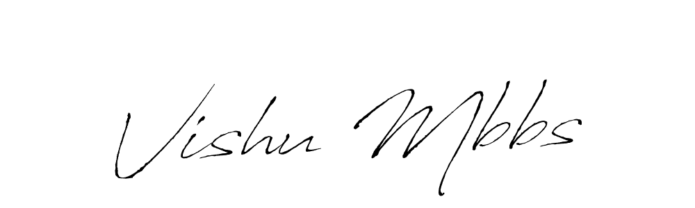 Vishu Mbbs stylish signature style. Best Handwritten Sign (Antro_Vectra) for my name. Handwritten Signature Collection Ideas for my name Vishu Mbbs. Vishu Mbbs signature style 6 images and pictures png