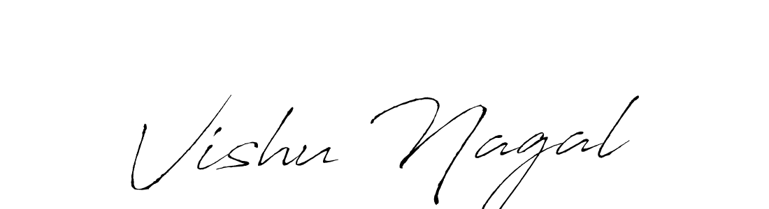 Design your own signature with our free online signature maker. With this signature software, you can create a handwritten (Antro_Vectra) signature for name Vishu Nagal. Vishu Nagal signature style 6 images and pictures png