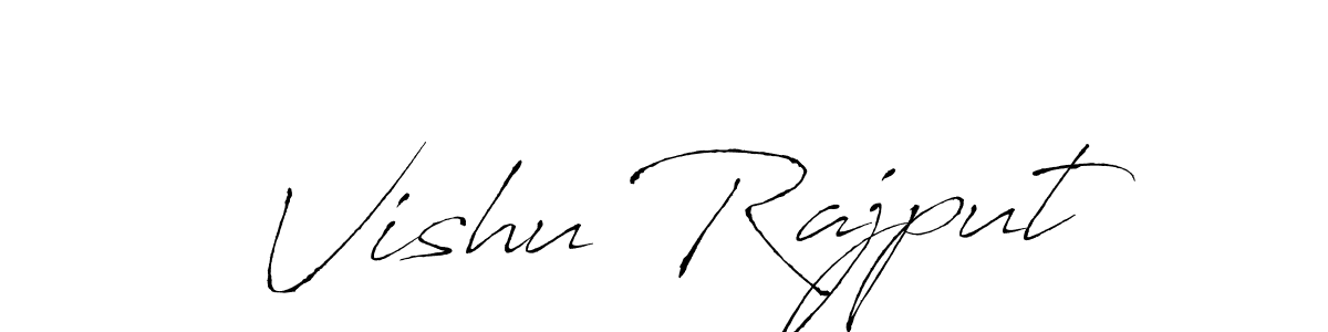 Create a beautiful signature design for name Vishu Rajput. With this signature (Antro_Vectra) fonts, you can make a handwritten signature for free. Vishu Rajput signature style 6 images and pictures png