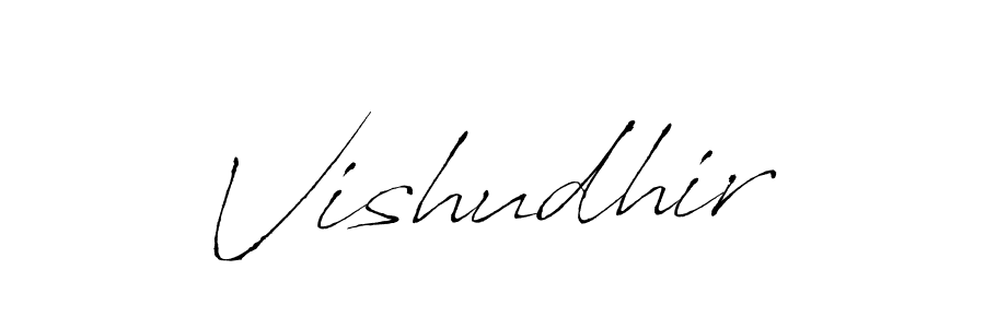 Vishudhir stylish signature style. Best Handwritten Sign (Antro_Vectra) for my name. Handwritten Signature Collection Ideas for my name Vishudhir. Vishudhir signature style 6 images and pictures png