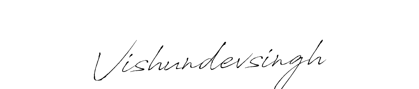 Make a beautiful signature design for name Vishundevsingh. With this signature (Antro_Vectra) style, you can create a handwritten signature for free. Vishundevsingh signature style 6 images and pictures png