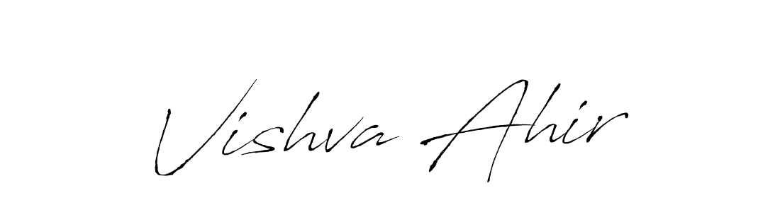 Similarly Antro_Vectra is the best handwritten signature design. Signature creator online .You can use it as an online autograph creator for name Vishva Ahir. Vishva Ahir signature style 6 images and pictures png