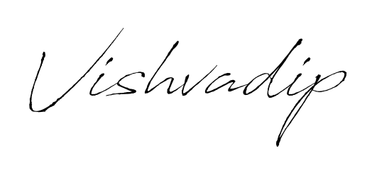Explore multiple handwriting variations for Vishvadip including this stunning Antro_Vectra design. Free to use across all platforms. Vishvadip signature style 6 images and pictures png