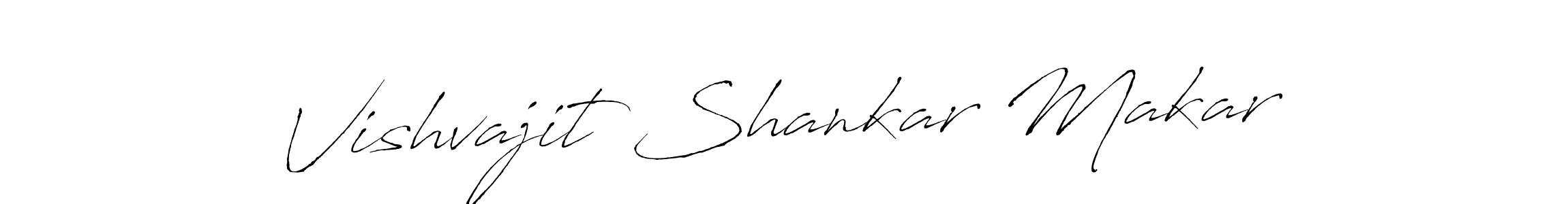 Antro_Vectra is a professional signature style that is perfect for those who want to add a touch of class to their signature. It is also a great choice for those who want to make their signature more unique. Get Vishvajit Shankar Makar name to fancy signature for free. Vishvajit Shankar Makar signature style 6 images and pictures png