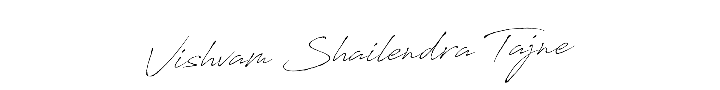 Create a beautiful signature design for name Vishvam Shailendra Tajne. With this signature (Antro_Vectra) fonts, you can make a handwritten signature for free. Vishvam Shailendra Tajne signature style 6 images and pictures png