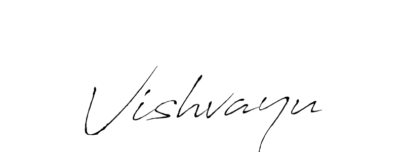 Design your own signature with our free online signature maker. With this signature software, you can create a handwritten (Antro_Vectra) signature for name Vishvayu. Vishvayu signature style 6 images and pictures png