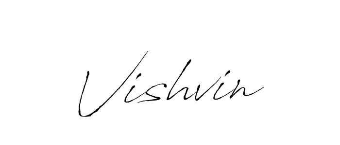 Design your own signature with our free online signature maker. With this signature software, you can create a handwritten (Antro_Vectra) signature for name Vishvin. Vishvin signature style 6 images and pictures png