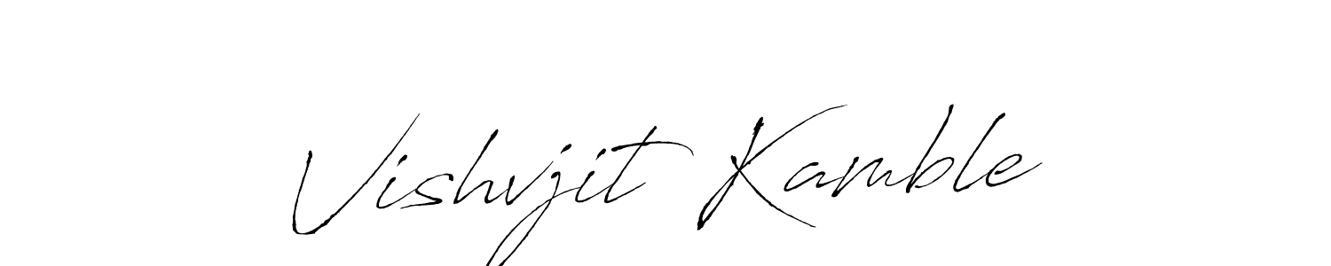 Make a beautiful signature design for name Vishvjit Kamble. With this signature (Antro_Vectra) style, you can create a handwritten signature for free. Vishvjit Kamble signature style 6 images and pictures png