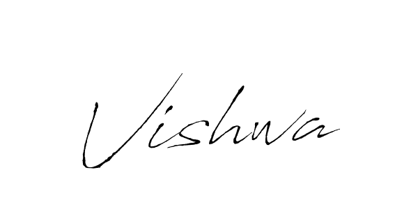 Design your own signature with our free online signature maker. With this signature software, you can create a handwritten (Antro_Vectra) signature for name Vishwa. Vishwa signature style 6 images and pictures png