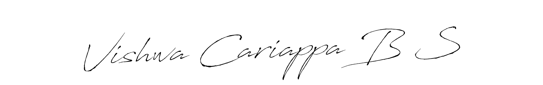 Create a beautiful signature design for name Vishwa Cariappa B S. With this signature (Antro_Vectra) fonts, you can make a handwritten signature for free. Vishwa Cariappa B S signature style 6 images and pictures png