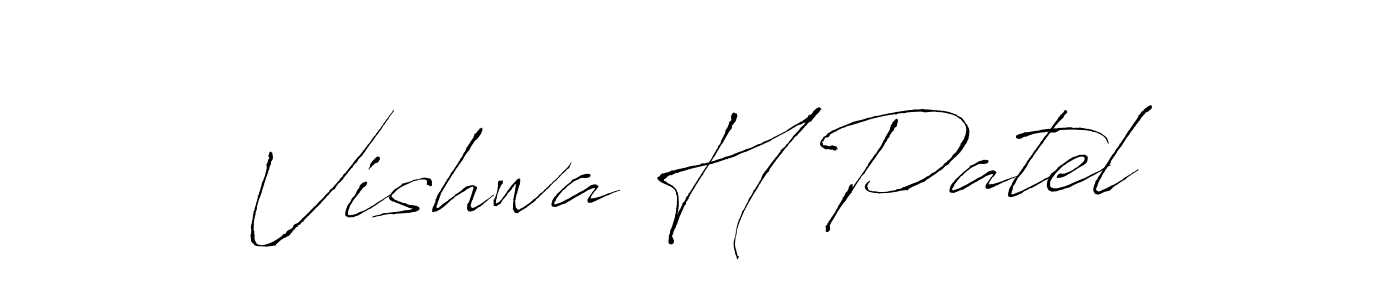 Design your own signature with our free online signature maker. With this signature software, you can create a handwritten (Antro_Vectra) signature for name Vishwa H Patel. Vishwa H Patel signature style 6 images and pictures png