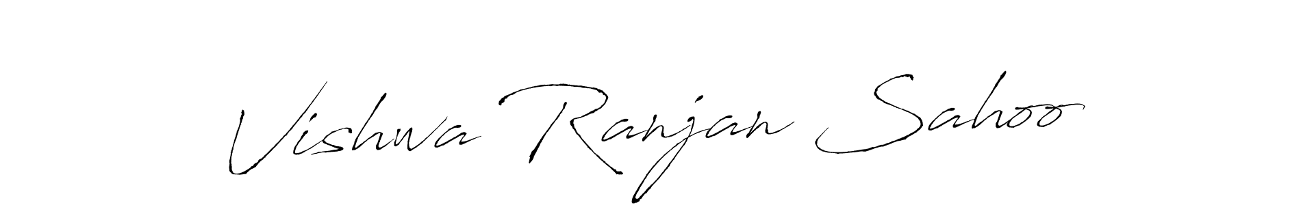 Make a beautiful signature design for name Vishwa Ranjan Sahoo. With this signature (Antro_Vectra) style, you can create a handwritten signature for free. Vishwa Ranjan Sahoo signature style 6 images and pictures png