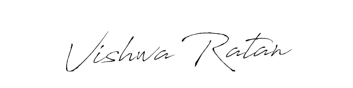 Design your own signature with our free online signature maker. With this signature software, you can create a handwritten (Antro_Vectra) signature for name Vishwa Ratan. Vishwa Ratan signature style 6 images and pictures png