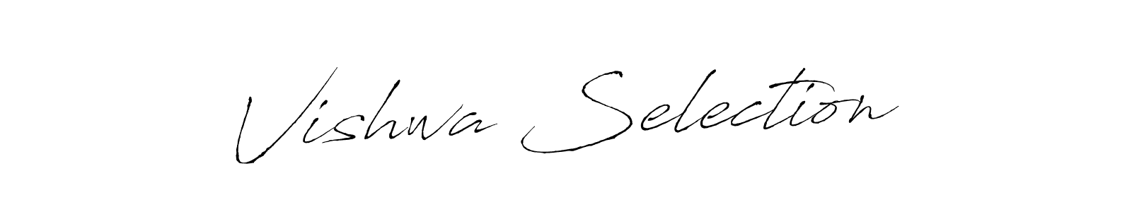 Also You can easily find your signature by using the search form. We will create Vishwa Selection name handwritten signature images for you free of cost using Antro_Vectra sign style. Vishwa Selection signature style 6 images and pictures png