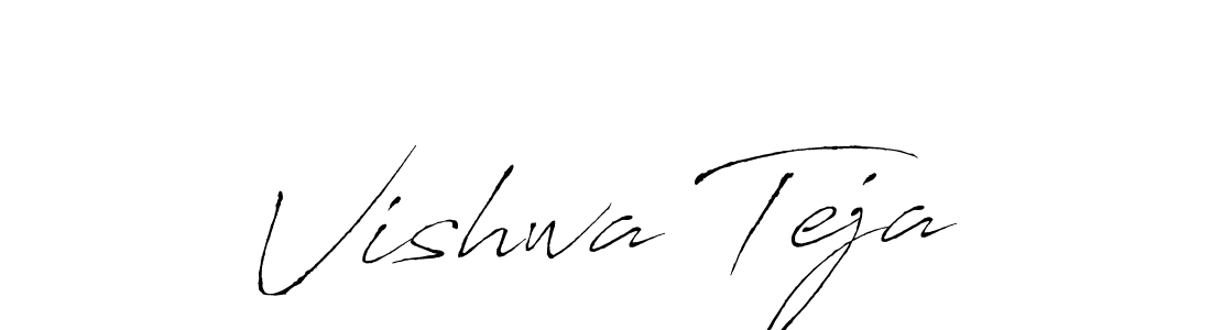 Use a signature maker to create a handwritten signature online. With this signature software, you can design (Antro_Vectra) your own signature for name Vishwa Teja. Vishwa Teja signature style 6 images and pictures png