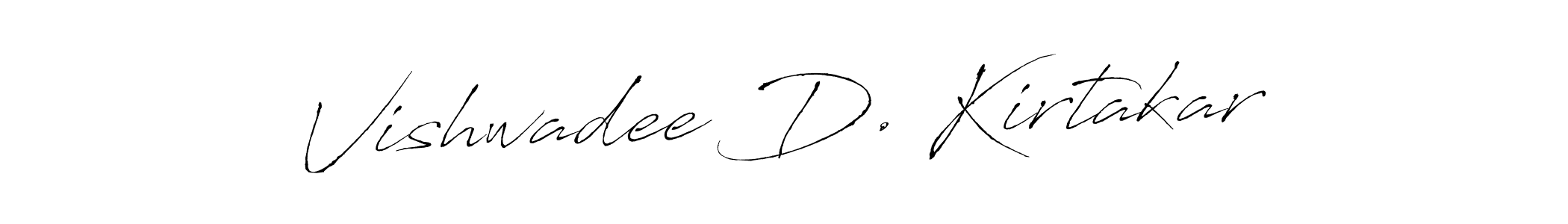 Use a signature maker to create a handwritten signature online. With this signature software, you can design (Antro_Vectra) your own signature for name Vishwadee D. Kirtakar. Vishwadee D. Kirtakar signature style 6 images and pictures png