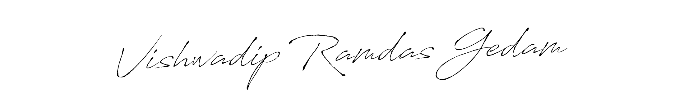 Create a beautiful signature design for name Vishwadip Ramdas Gedam. With this signature (Antro_Vectra) fonts, you can make a handwritten signature for free. Vishwadip Ramdas Gedam signature style 6 images and pictures png