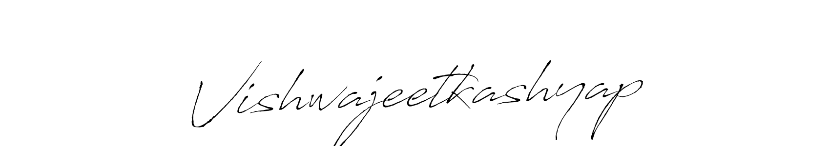 How to make Vishwajeetkashyap name signature. Use Antro_Vectra style for creating short signs online. This is the latest handwritten sign. Vishwajeetkashyap signature style 6 images and pictures png