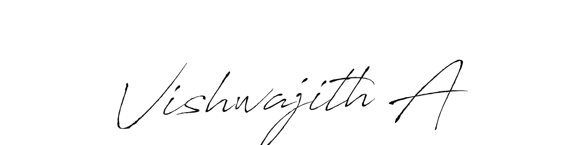 Create a beautiful signature design for name Vishwajith A. With this signature (Antro_Vectra) fonts, you can make a handwritten signature for free. Vishwajith A signature style 6 images and pictures png