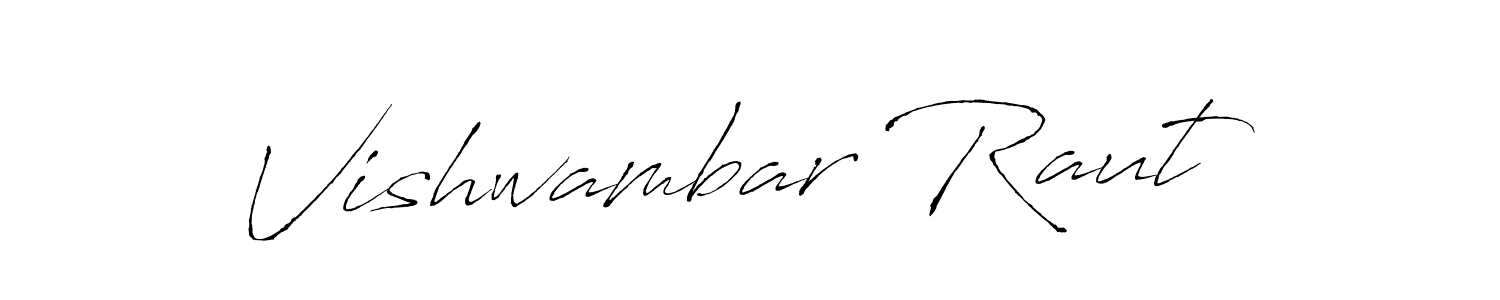 How to make Vishwambar Raut name signature. Use Antro_Vectra style for creating short signs online. This is the latest handwritten sign. Vishwambar Raut signature style 6 images and pictures png