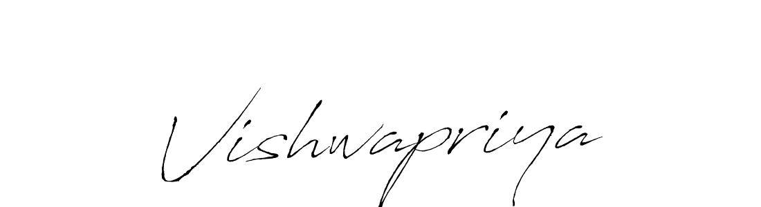 Create a beautiful signature design for name Vishwapriya. With this signature (Antro_Vectra) fonts, you can make a handwritten signature for free. Vishwapriya signature style 6 images and pictures png