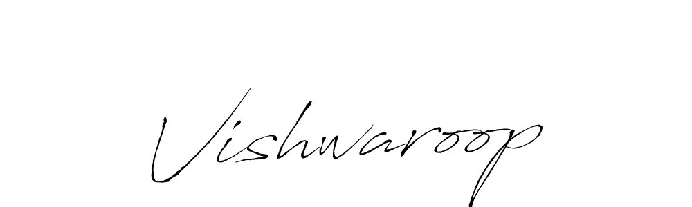 Make a beautiful signature design for name Vishwaroop. With this signature (Antro_Vectra) style, you can create a handwritten signature for free. Vishwaroop signature style 6 images and pictures png