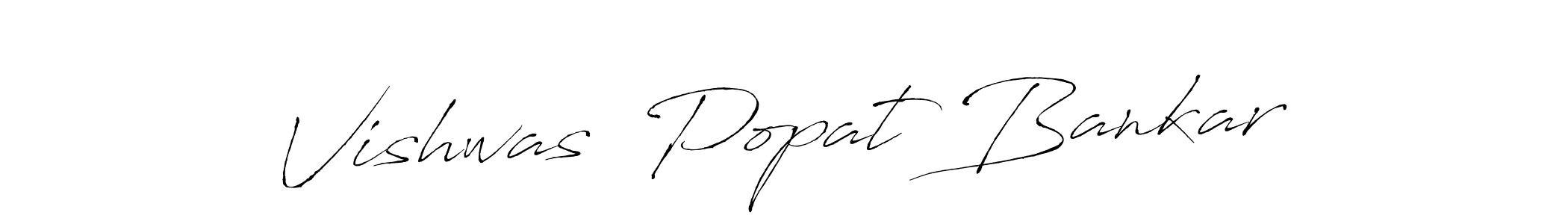 Similarly Antro_Vectra is the best handwritten signature design. Signature creator online .You can use it as an online autograph creator for name Vishwas  Popat Bankar. Vishwas  Popat Bankar signature style 6 images and pictures png
